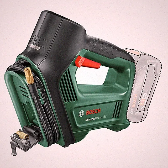 Bosch UPUMP118H Cordless Air Pump, Bike & Ball, Schrader,Presta & British Valves